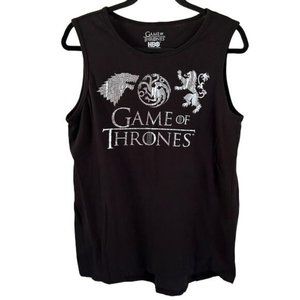 HBO Game of Thrones Black & Silver Tank Top, Sz XXL (19)